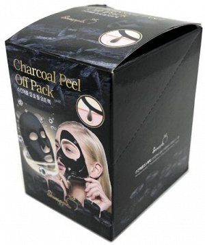 SkinApple Маска пленка для лица против черных точек с древесным углем Charcoal Peel Off Pack, 1 уп. (10 г*20 шт.)