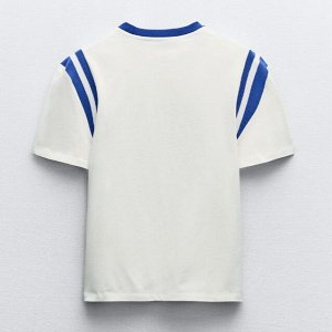 Футболка varsity с контрастной рифленой надписью, белый | 5643/315