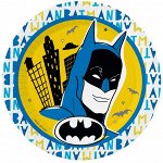 Batman. Набор бумажных тарелок, желтый, 6 шт d=180 мм