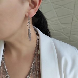 Серьги с барочным жемчугом и цепочками