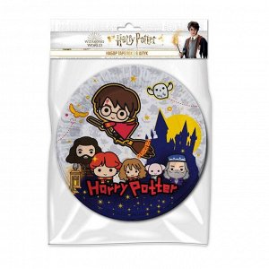Harry Potter. Набор бумажных тарелок, 6 шт, d=180 мм (чиби)
