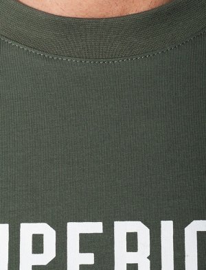 Футболка из премиального хлопка с авторским принтом т.оливковый_athletic