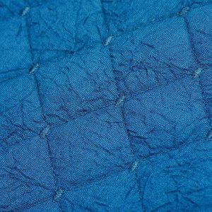 Покрывало 2-спальное, 200х180 см, 100% полиэстер, стеганое, Silvano, Жатка Элегант, сине-зеленое