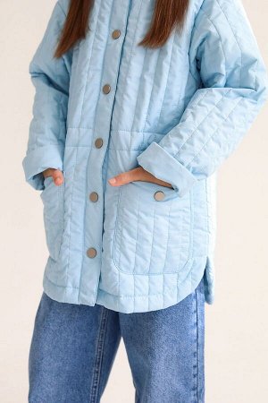 Куртка стеганая для девочек лед