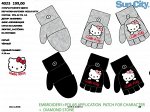 BW 4023 НАБОР 2 ПАРЫ РАЗНОГО ЦВЕТА ПЕРЧАТКИ-ВАРЕЖКИ  HELLO KITTY