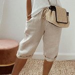Летние однотонные капри, хаки