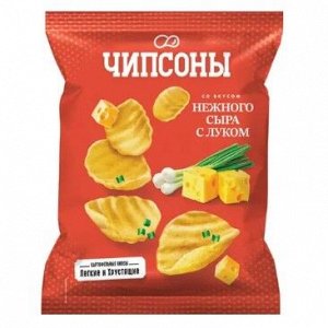 «Чипсоны», чипсы со вкусом нежного сыра с луком, 90 г