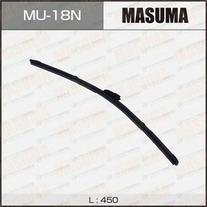 Щетка стеклоочистителя Masuma 450мм (18") бескаркасная, всесезонная, крепление VATL5.1, для Nissan Terrano, Renault Arkana/Duster/Kaptur, 1 шт, арт. MU-18N