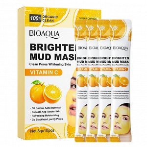 Грязевая маска с Витамином С BioAqua Vitamin C Brighten Mud Mask