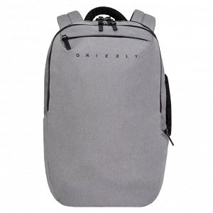 Рюкзак молодежный GRIZZLY с отделением для ноутбука 15" и креплением для чемодана, мужской