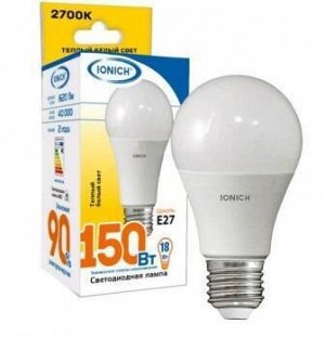 Лампа светодиодная IONICH A60 18Вт 2700К E27