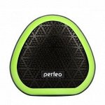 Bluetooth Колонка PERFEO &quot;TRIANGLE&quot;  6Вт черная/зеленая