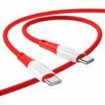 Кабель HOCO X70 Type-C (m)-Type-C (m) 1.0м 60W нейлон белый