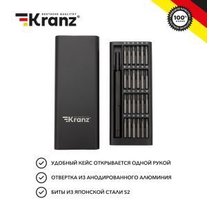 Союз Восток Набор отверток для точных работ KRANZ RA-03, 25 предметов