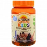 Sundown Naturals Kids, Детские жевательные мультивитамины, Звездные войны, со вкусом ягод, малины и ананаса, 60 штук