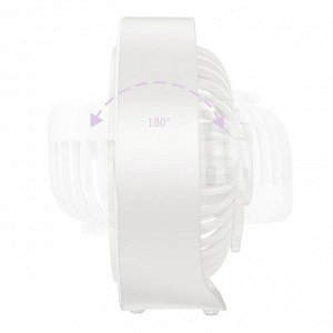 Вентилятор портативный с ночником Hoco HX22 Elegant Desktop Fan, Белый 1800mAh