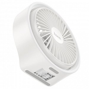 Вентилятор портативный с ночником Hoco HX22 Elegant Desktop Fan, Белый 1800mAh