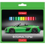 Фломастеры &quot;Машинки&quot; 18цв., картон. уп., европодвес
