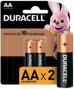 DURACELL Батарейки AA (LR6), 1,5V, 2шт