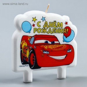 Свеча в торт "С Днем Рождения!", Тачки, 8?8 см 4929063