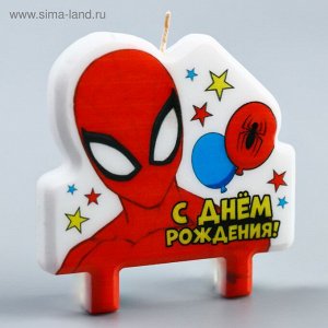 Свеча в торт "С Днем Рождения!", Человек-паук, 8?8 см 4929052