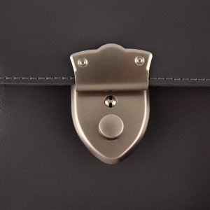 Застёжка для сумки, с ключом, 3.8x5 см, цвет серебряный