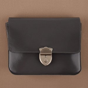 Застёжка для сумки, с ключом, 3.8x5 см, цвет серебряный