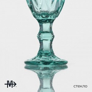 Рюмка стеклянная Magistro «Круиз», 50 мл, 5x10 см, цвет бирюзовый