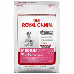 Royal Canin  MEDIUM STARTER MOTHER & BABYDOG (МЕДИУМ СТАРТЕР МАЗЕР ЭНД БЭБИДОГ)
Питание для щенков в период отъема до 2-месячного возраста;
питание для сук в последней трети беременности и во время ла