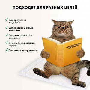 Petino одноразовые пелёнки для животных (60*90), 10 шт