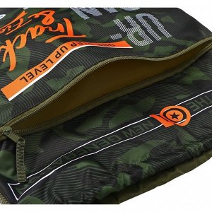 Мешок для обуви с карманом 490 х 410 мм, Оникс МО-27-4р, сетка, с ручкой Force military 70289