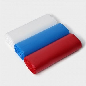 Набор мешков для мусора Доляна, 3 рулона, 60 л, 18 мкм, 55x64 см, ПНД, 20 шт.