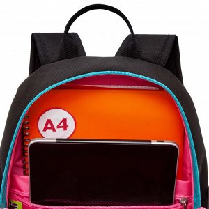 Рюкзак школьный GRIZZLY с карманом для ноутбука 13", жесткой спинкой, двумя отделениями, для девочки