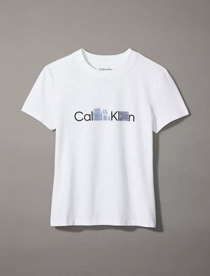 Белая футболка calvin klein