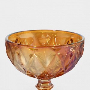 Креманка стеклянная Magistro «Круиз», 350 мл, d=12 см, цвет янтарный