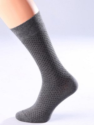 Носки Меланжевые мужские носки из хлопка с эластаном, с комфортной широкой резинкой сверху. По всей длине модели размещен рисунок \"мелкие ромбы\"".Хлопок 72%, Полиамид 25%, Эластан 3%"