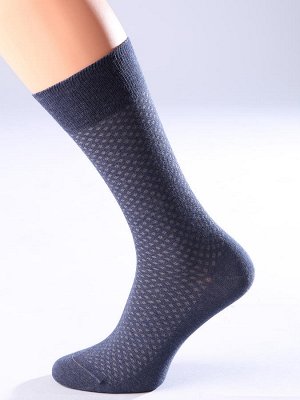 Носки Меланжевые мужские носки из хлопка с эластаном, с комфортной широкой резинкой сверху. По всей длине модели размещен рисунок \"мелкие ромбы\"".Хлопок 72%, Полиамид 25%, Эластан 3%"