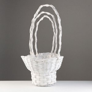 Набор корзин из 3 шт, 35x33xH23/64, 27x25xH21/58, 20x19xH20/53 см, белый, ива