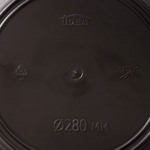 Горшок для цветов с поддоном IDEA «Ротанг», 4.7 л, пластиковый, коричневый