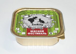 ZR Консервы для кошек паштет "МЯСНОЙ  ФЕСТИВАЛЬ"  100гр. 1*16шт.