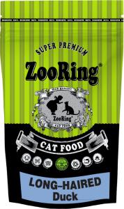 ZR LONG - HAIRED CATS  Duck  350гр. с пробиотиком для длинношерстных кошек и котов.