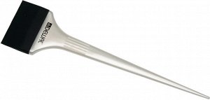 Кисть-лопатка DEWAL для окрашивания, силиконовая, черная с белой ручкой