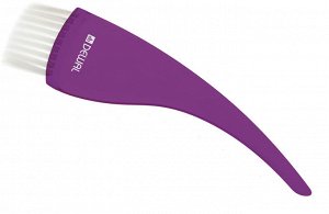 Кисть для окрашивания  DEWAL, прзрачная фиолетовая, с белой прямой  щетиной