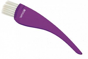 Кисть для окрашивания DEWAL, прозрачная фиолетовая, с белой прямой щетиной