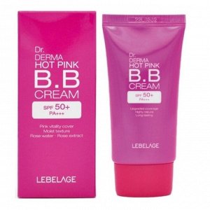 Lebelage BB-крем увлажняющий с экстрактом розы Dr. Derma Hot Pink BB Cream Spf 50+ Pa+++, 30 мл