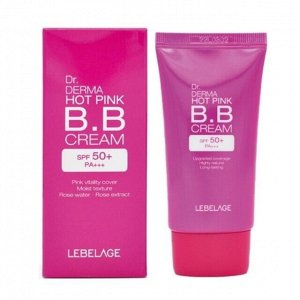 Lebelage BB-крем увлажняющий с экстрактом розы Dr. Derma Hot Pink BB Cream Spf 50+ Pa+++, 30 мл