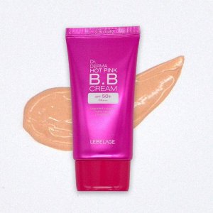 Lebelage BB-крем увлажняющий с экстрактом розы / Dr. Derma Hot Pink BB Cream Spf 50+ Pa+++, 30 мл