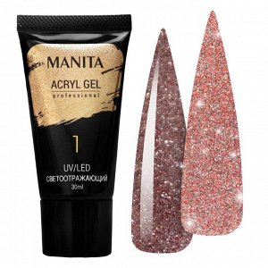 Manita Professional Акриловый гель для ногтей светоотражающий №01, 15 мл
