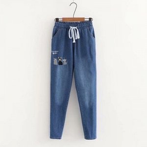 Джинсовые брюки цвет: СИНИЙ С 3 КОШКАМИ