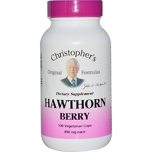 Christophers Original Formulas, Экстракт из ягод боярышника, 450 мг, 100 растительных капсул